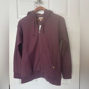 L.L. Bean Women's Zip-Up Sweater in Rich Purple